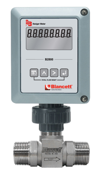 BLANCETT B2800X Flow Monitor with B110-500 1/2" Turbine Flow Meter 